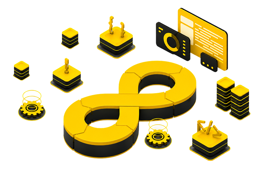 Illustration showing DevOps benefit flow